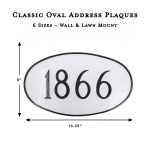 Classic Oval Standard Address Sign Plaque - Image 7