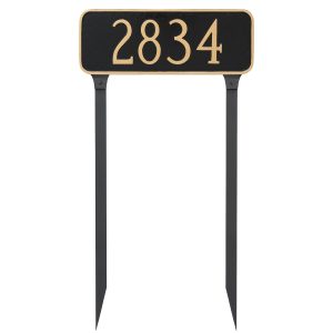 Rectangle Address Plaque Sign with Stakes