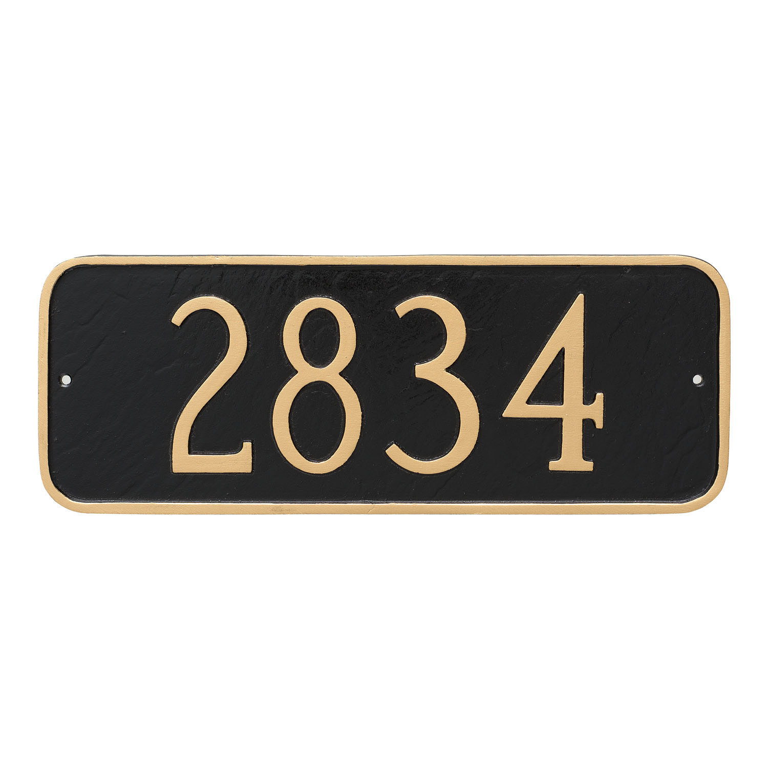 Aged Bronze/Gold Montague Metal TSH-0001S1-H-ABG 8.5 x 13.5 Double Sided Hanging Classic Oval Address Sign Plaque Standard 
