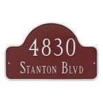 Standard Two Line Lexington Arch Address Sign Plaque