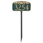 Maple Leaf Address Sign Plaque with Lawn Stakes