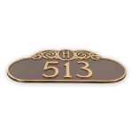Decorative Monogram Address Sign Plaque - Image 2