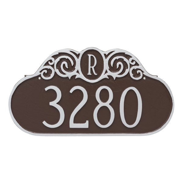 Decorative Monogram Address Sign Plaque