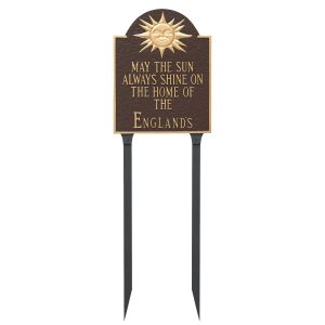 Home of Wedding Anniversary Sign Plaque with Lawn Stakes