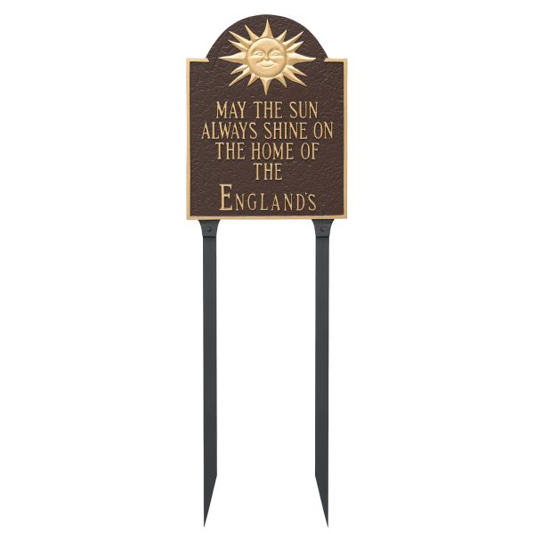 Home of Wedding Anniversary Sign Plaque with Lawn Stakes