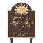 Home of Wedding Anniversary Sign Plaque with Lawn Stakes