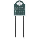 Established Wedding Anniversary Sign Plaque with Lawn Stakes