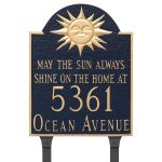 Home at Wedding Anniversary Address Sign Plaque with Lawn Stakes