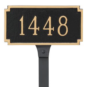 Madison Petite Address Sign Plaque with Lawn Stakes