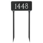 Madison Standard One Line Address Sign Plaque with Lawn Stakes