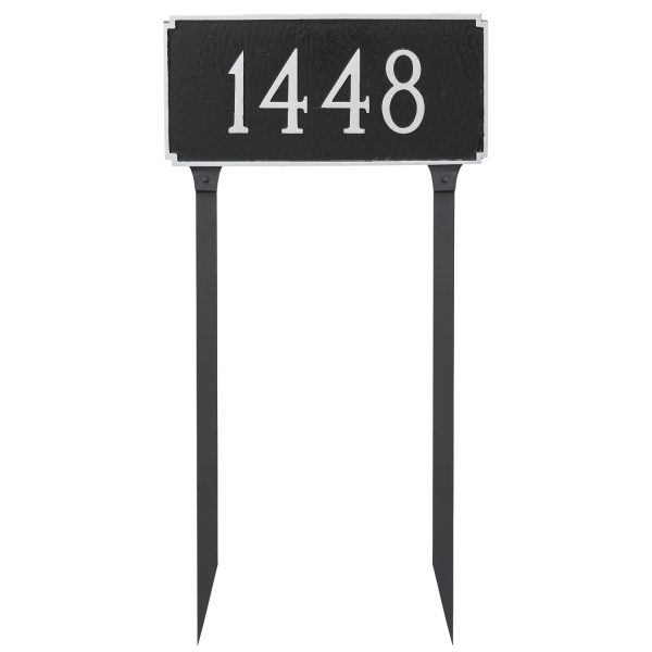 Madison Standard One Line Address Sign Plaque with Lawn Stakes