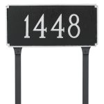 Madison Standard One Line Address Sign Plaque with Lawn Stakes