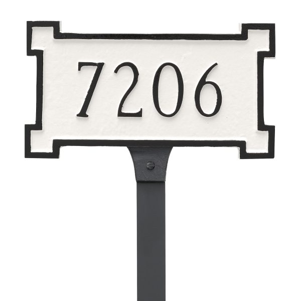 New Yorker Petite Address Sign Plaque with Lawn Stakes