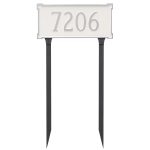 New Yorker Estate One Line  Address Sign Plaque with Lawn Stakes