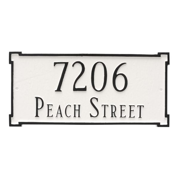 New Yorker Estate Two Line  Address Sign Plaque