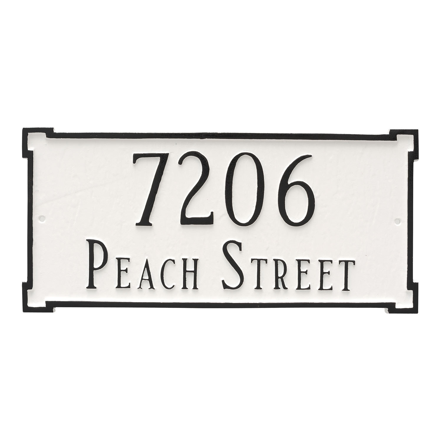 New Yorker Standard Two Line Address Sign Plaque Montague Metal Products