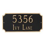Princeton Estate Two Line  Address Sign Plaque
