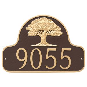 Oak Tree Arch Address Sign Plaque
