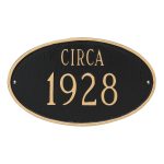 Historical Oval Address Sign Plaque