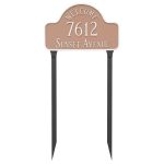 Welcome Arch Large Address Sign Plaque with Lawn Stakes