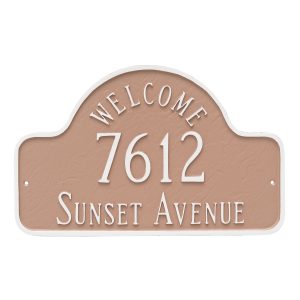 Welcome Arch Estate Address Sign Plaque