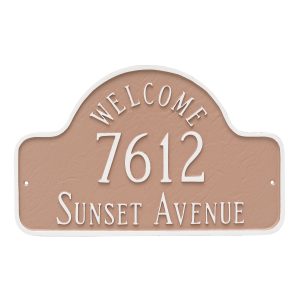 Welcome Arch Large Address Sign Plaque