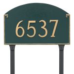 Georgetown Estate One Line Address Sign Plaque with Lawn Stakes