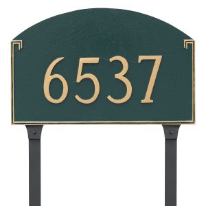 Georgetown Standard One Line Address Sign Plaque with Lawn Stakes