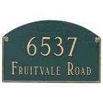 Georgetown Standard Two Line Address Sign Plaque