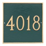 Classic Square Large One Line Address Sign Plaque