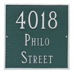 Classic Square Standard Two Line Address Sign Plaque