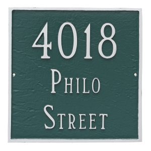 Classic Square Estate Two Line Address Sign Plaque