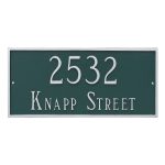 Classic Rectangle Estate Two Line Address Sign Plaque