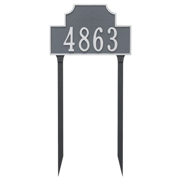 Beckford Estate One Line Address Sign Plaque with Lawn Stakes