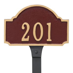 Fitzgerald Petite Address Sign Plaque with Lawn Stake