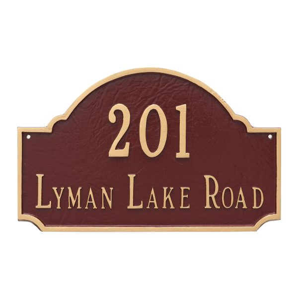 Fitzgerald Standard Two Line Address Sign Plaque