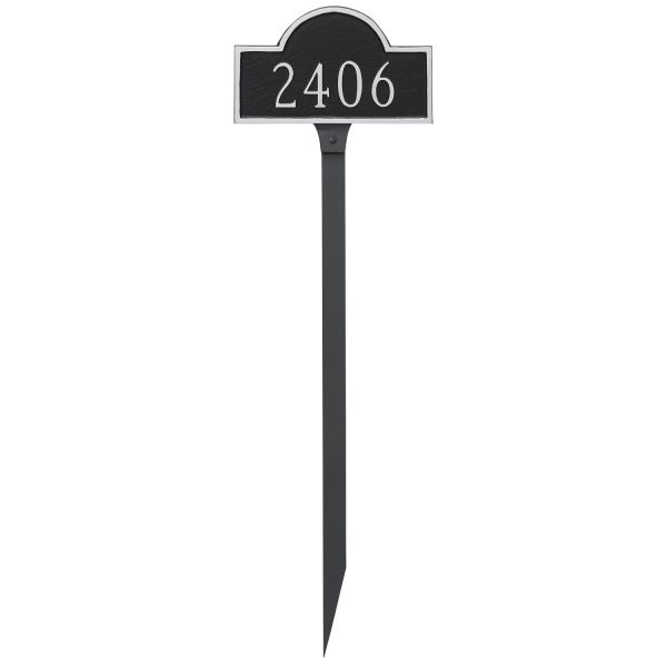 Classic Arch Petite Address Sign Plaque with Lawn Stake