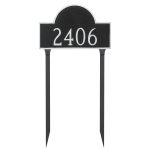 Classic Arch Large One Line Address Sign Plaque with Lawn Stakes