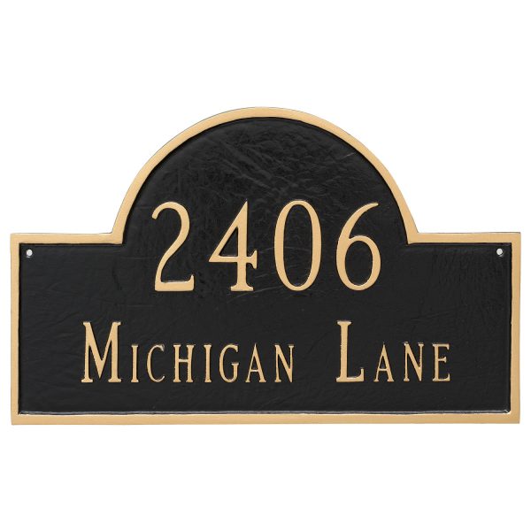 Classic Arch Large Two Line Address Sign Plaque
