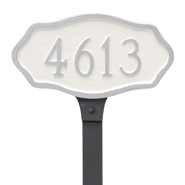 Hampton Petite Address Sign Plaque with Lawn Stake