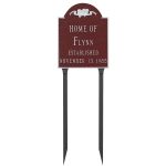 Two Hearts Wedding Anniversary Sign Plaque with Lawn Stakes