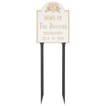 Dove and Heart Wedding Anniversary Sign Plaque with Lawn Stakes