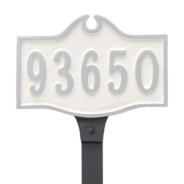 Colonial Petite Address Sign Plaque with Lawn Stake