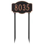 Montague Standard One Line Address Sign Plaque with Lawn Stakes