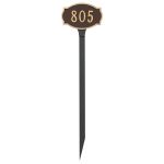 Cambridge Petite Address Sign Plaque with Lawn Stake