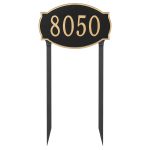 Cambridge Standard One Line Address Sign Plaque with Lawn Stakes