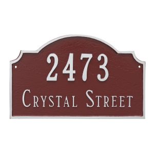 Vanderbilt Estate Two Line Address Sign Plaque