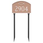 Ichthus Prestige Arch Large Address Sign Plaque with Lawn Stakes