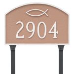 Ichthus Prestige Arch Large Address Sign Plaque with Lawn Stakes