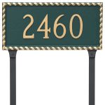 Franklin Rectangle One Line Address Sign Plaque with Stakes